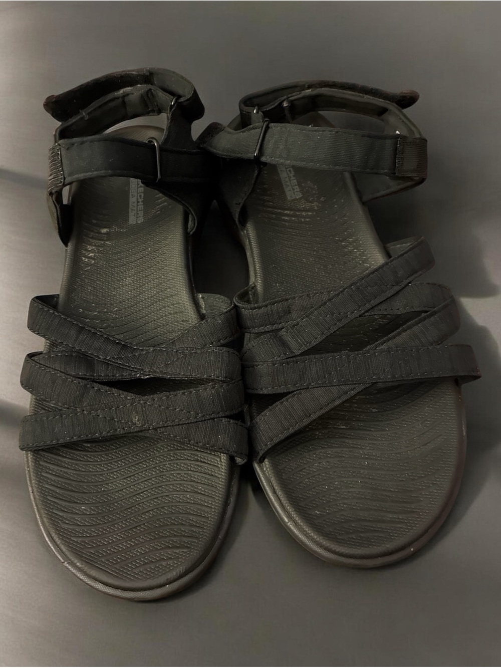 Black Skecher Women's Strappy Comfort Sandals